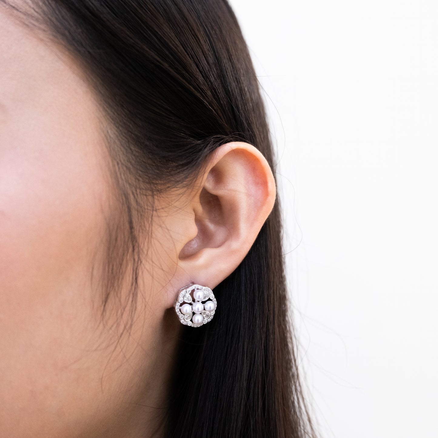 "Palette" Premium Freshwater Pearl 3.5mm - 4mm Earring