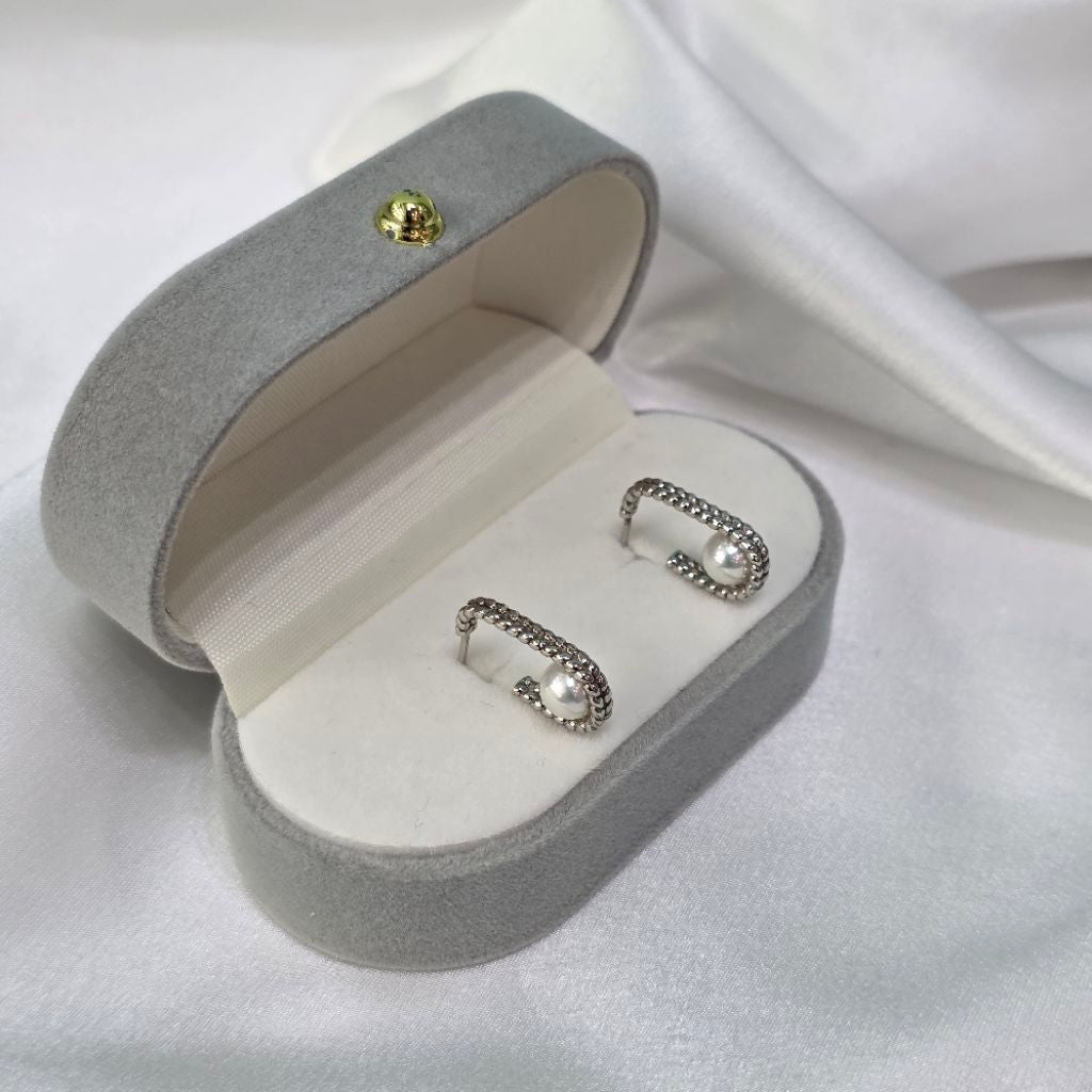 "ReBar" 6A Premium Freshwater Pearl 6mm-6.5mm Earrings