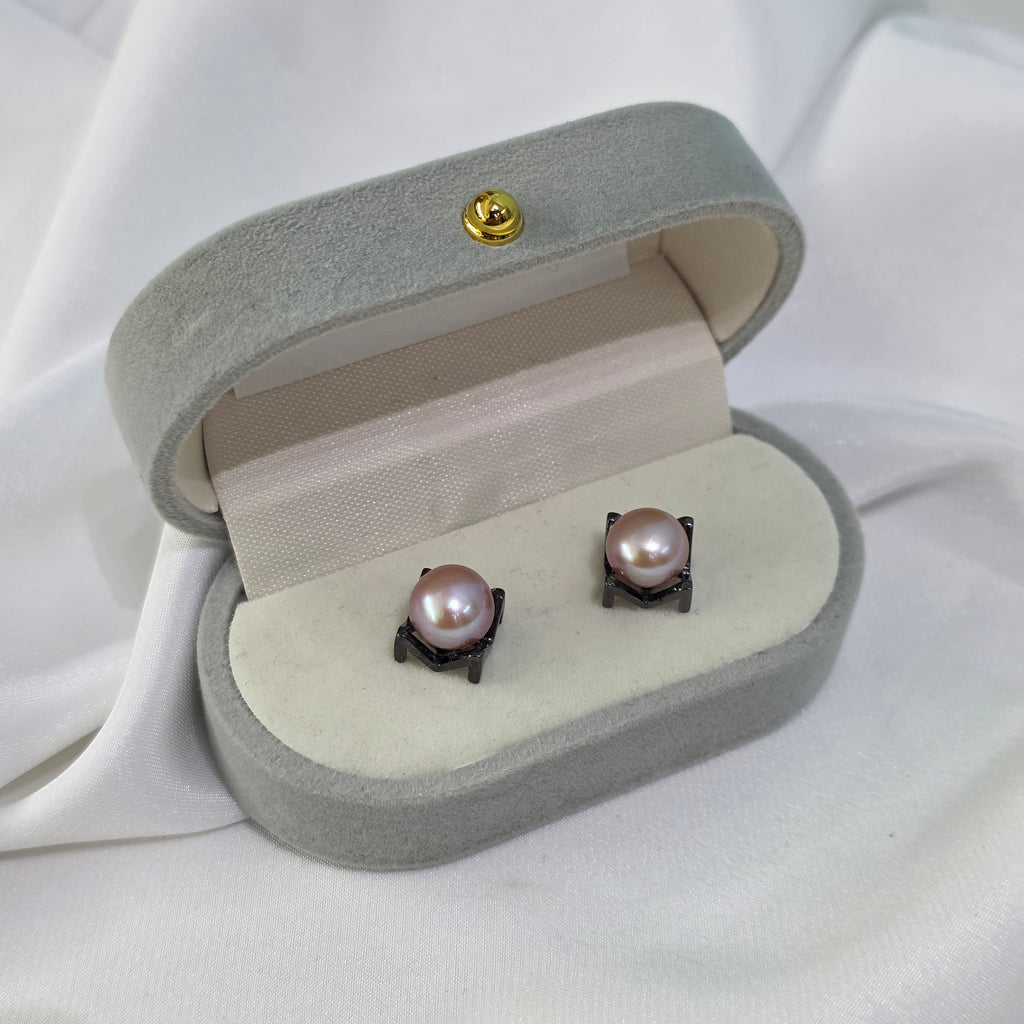 "Nightfarer" 7.5-8mm Premium Freshwater Pearl Earrings