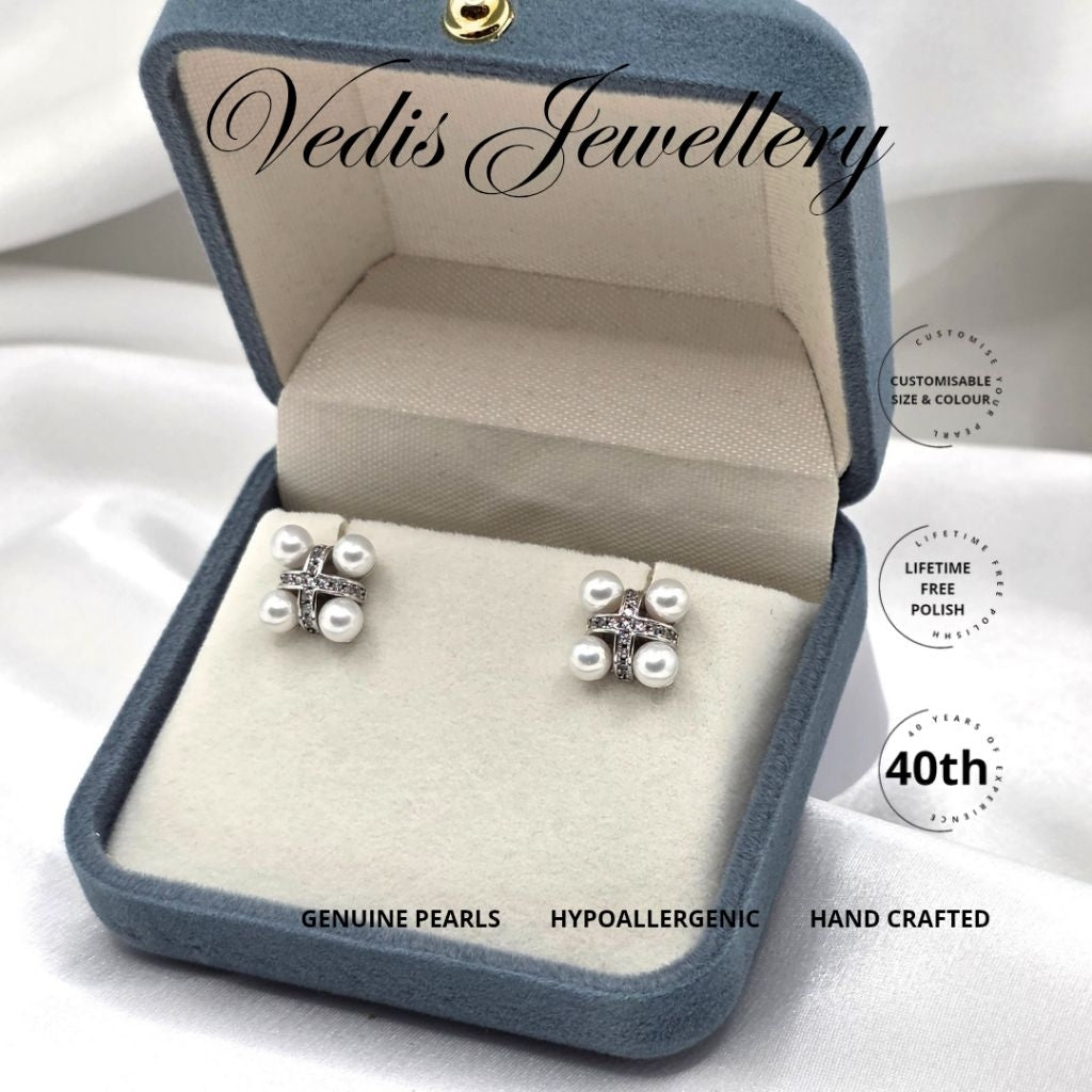 "Archetype" Certified Premium Freshwater Pearl Earrings