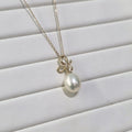 "Butterfly" Premium Freshwater Pearl  9.5mm - 10mm Necklace