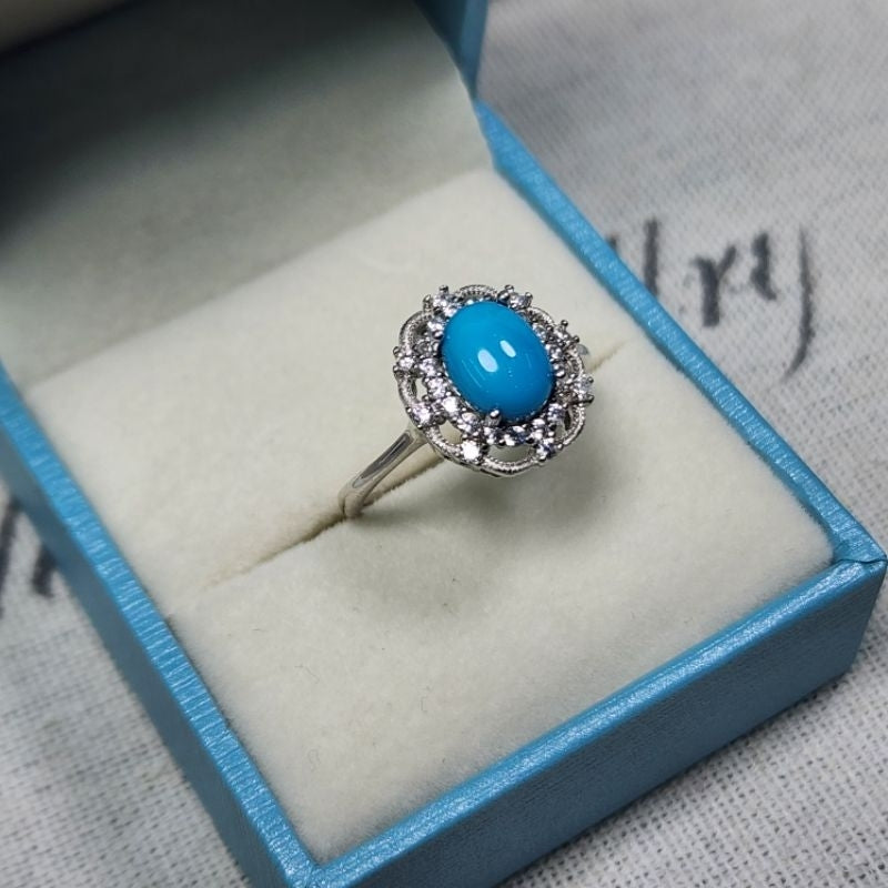 "Charles III & Camilla" Turquoise Stone Ring