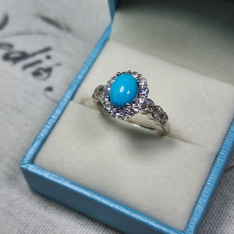 "Charles III & Camilla" Turquoise Stone Ring