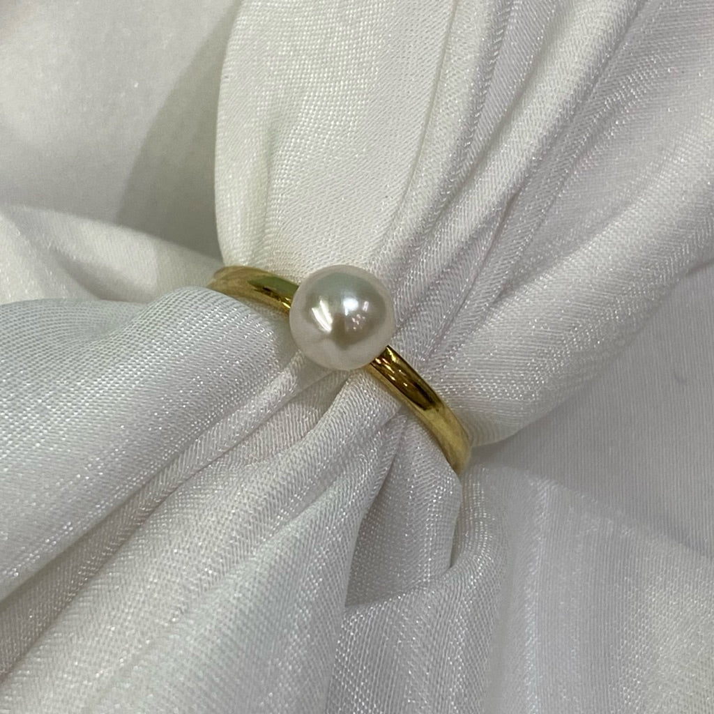 “Cherish” 5.5-6mm Premium Sea Pearl Rings