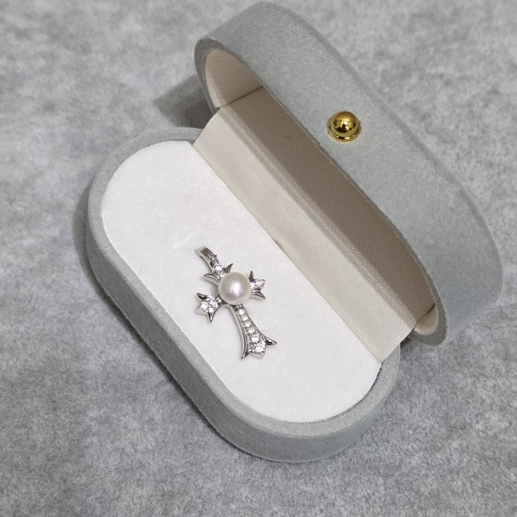 "Crucified" 6-6.5mm Premium Freshwater Pearl Pendant
