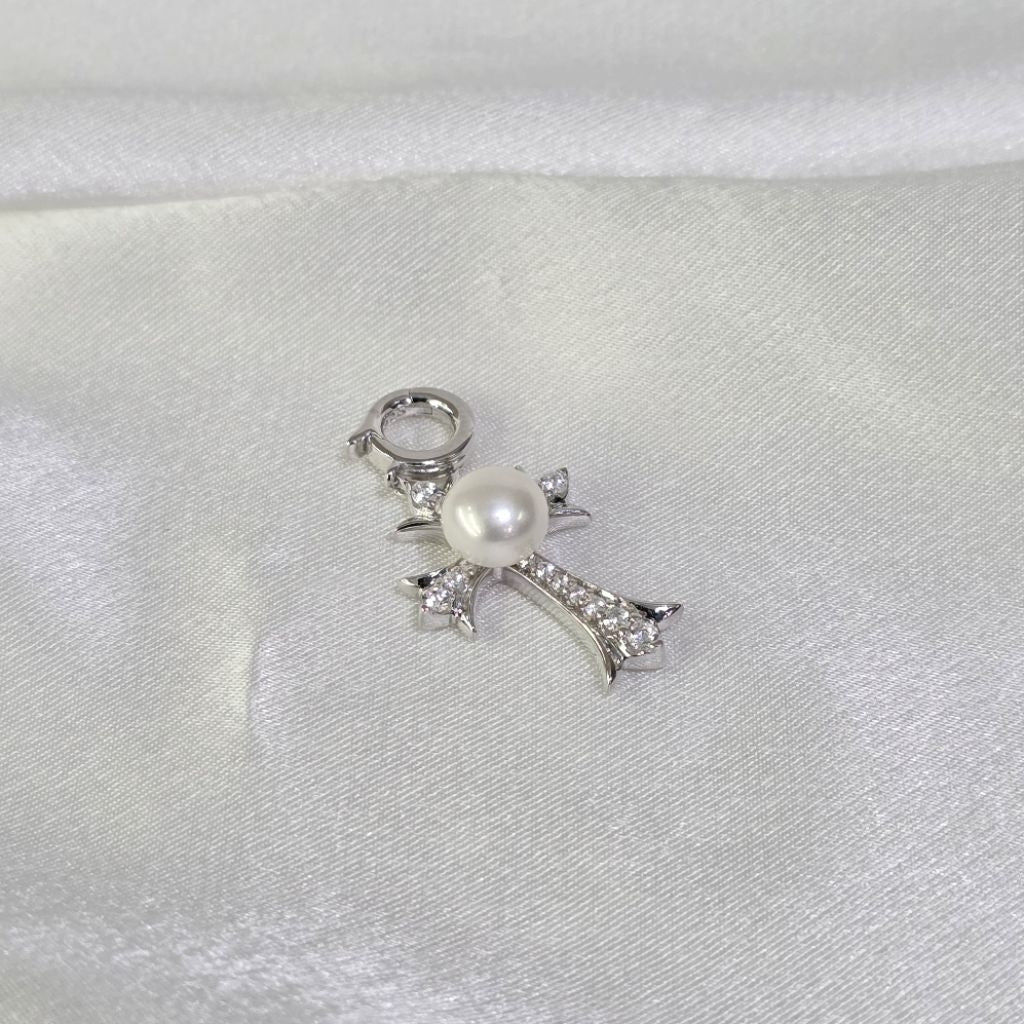 "Crucified" 6-6.5mm Premium Freshwater Pearl Pendant