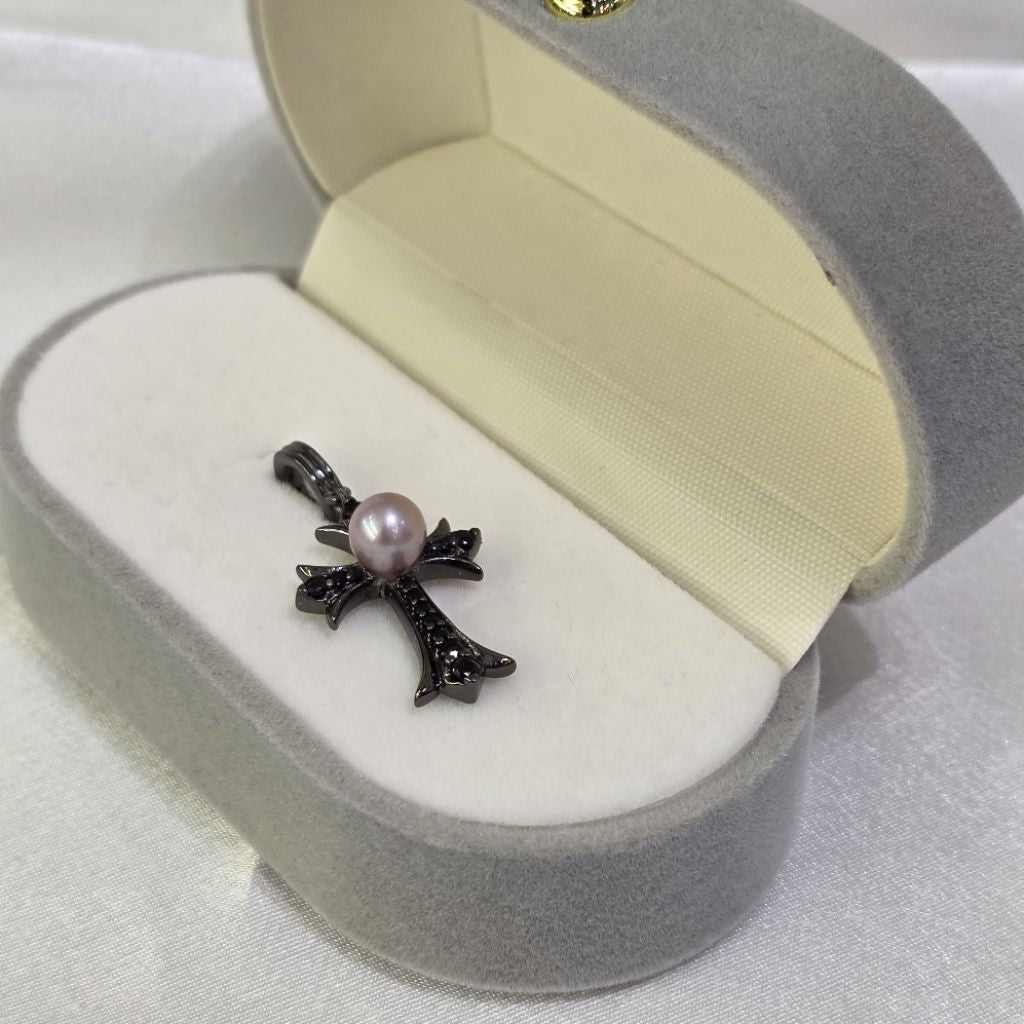 "Crucified" 6-6.5mm Premium Freshwater Pearl Pendant