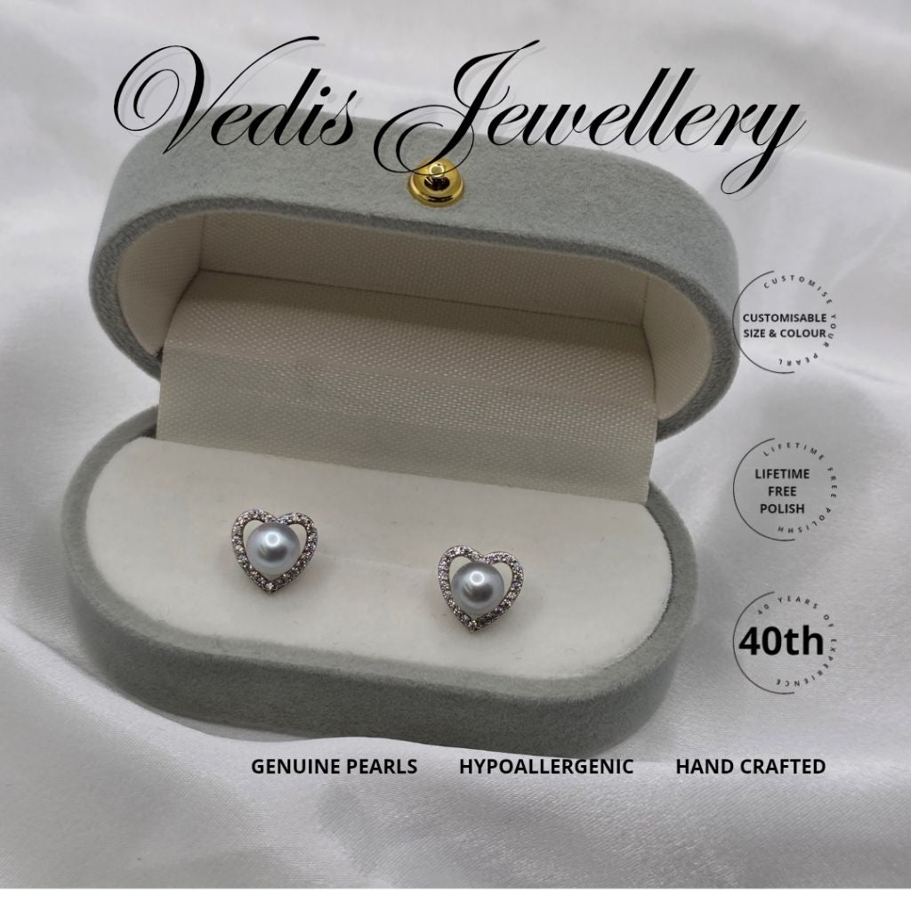 "Deep Love" 6mm-6.5mm Premium Sea Pearl Earrings