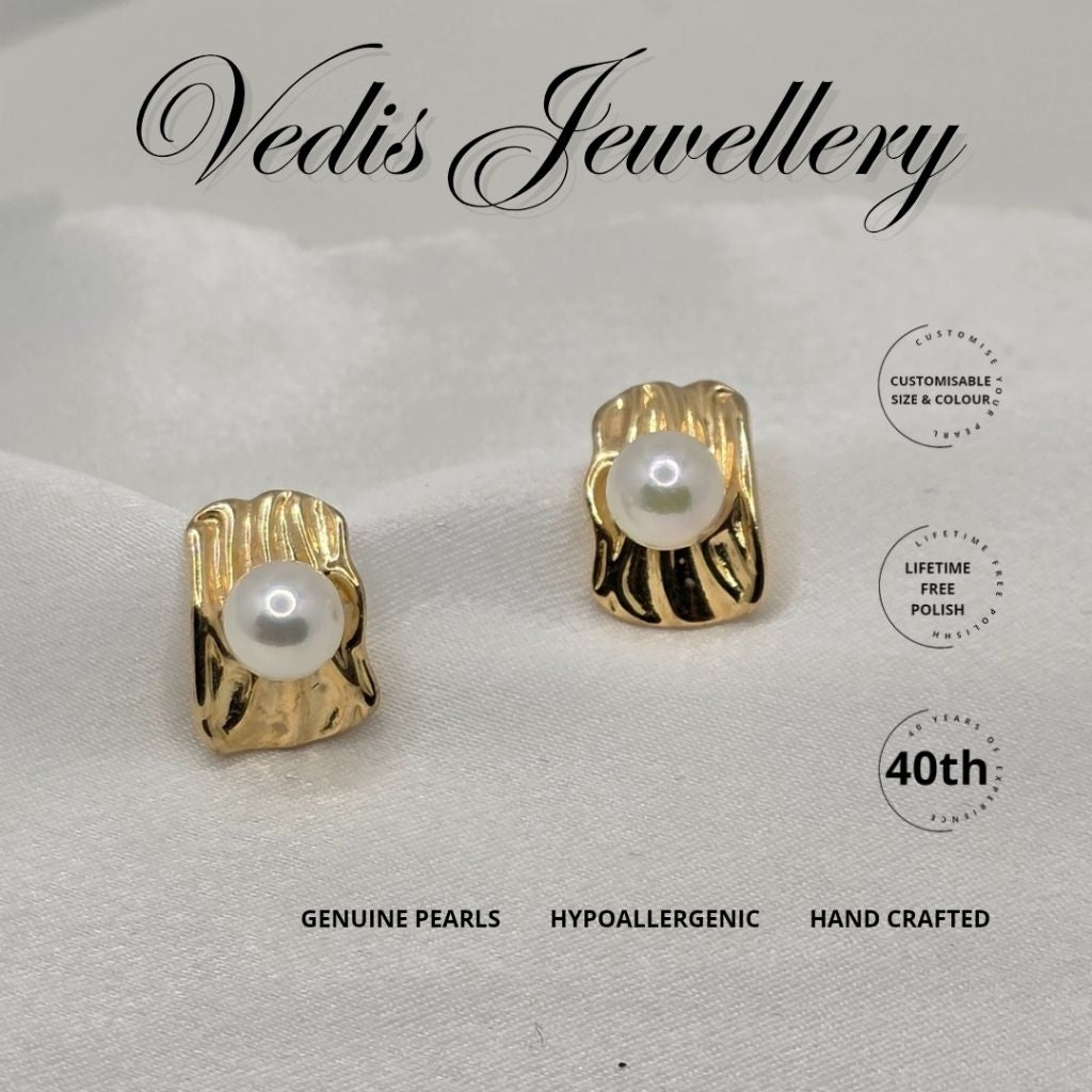 "Dendrophilia" 5mm-5.5mm Premium Sea Pearl Earrings