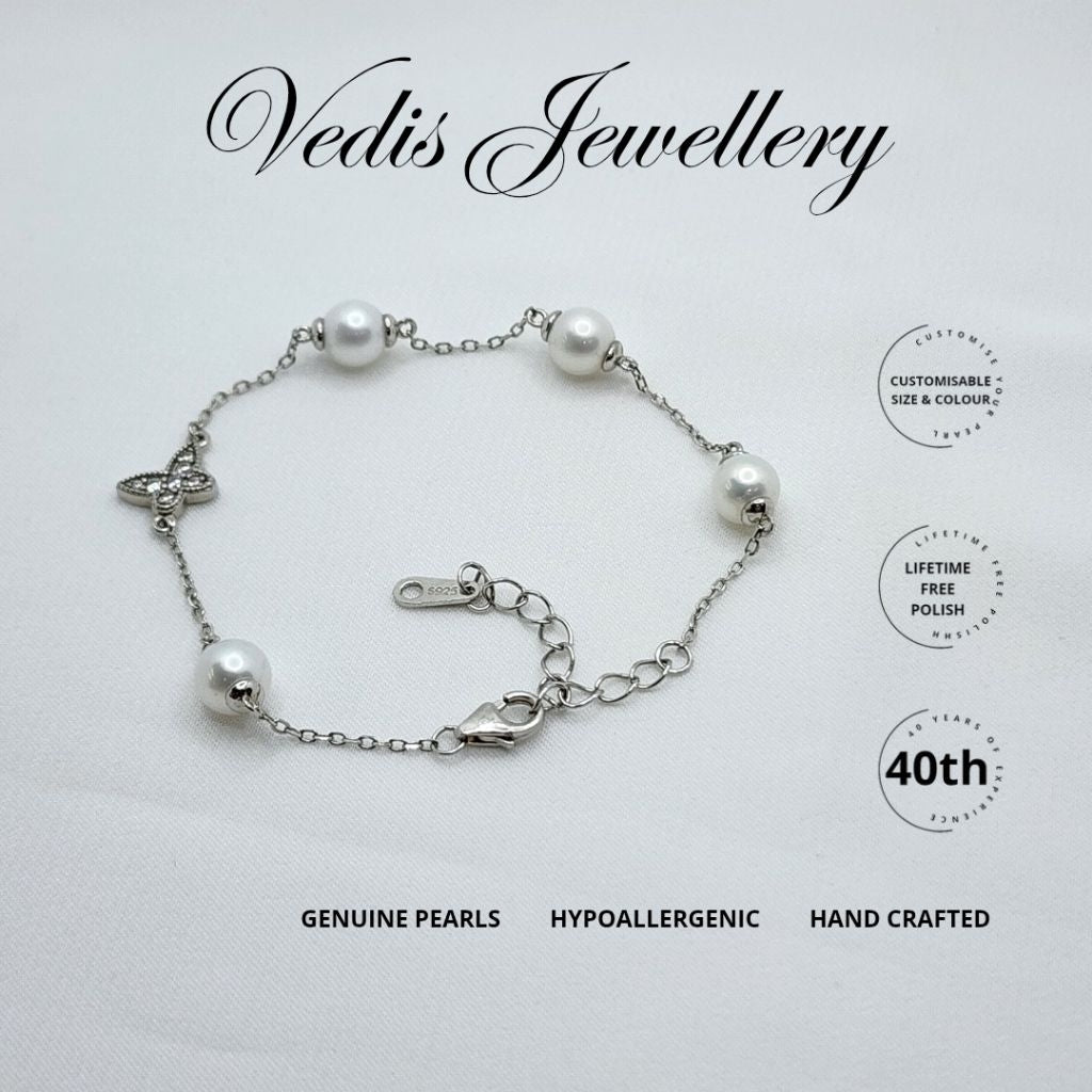 "Fairy Fly" Premium Freshwater Pearl 5.5mm-6mm Bracelet