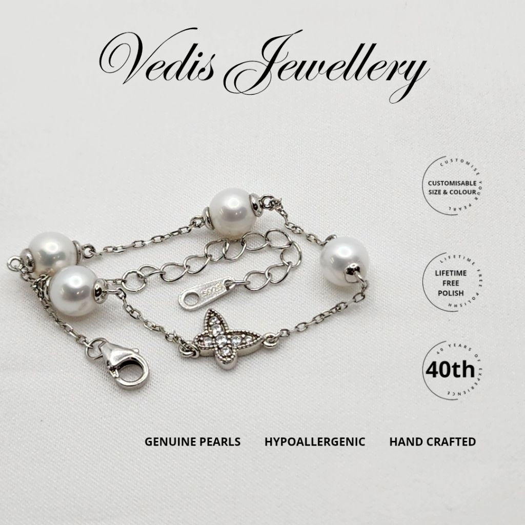 "Fairy Fly" Premium Freshwater Pearl 5.5mm-6mm Bracelet