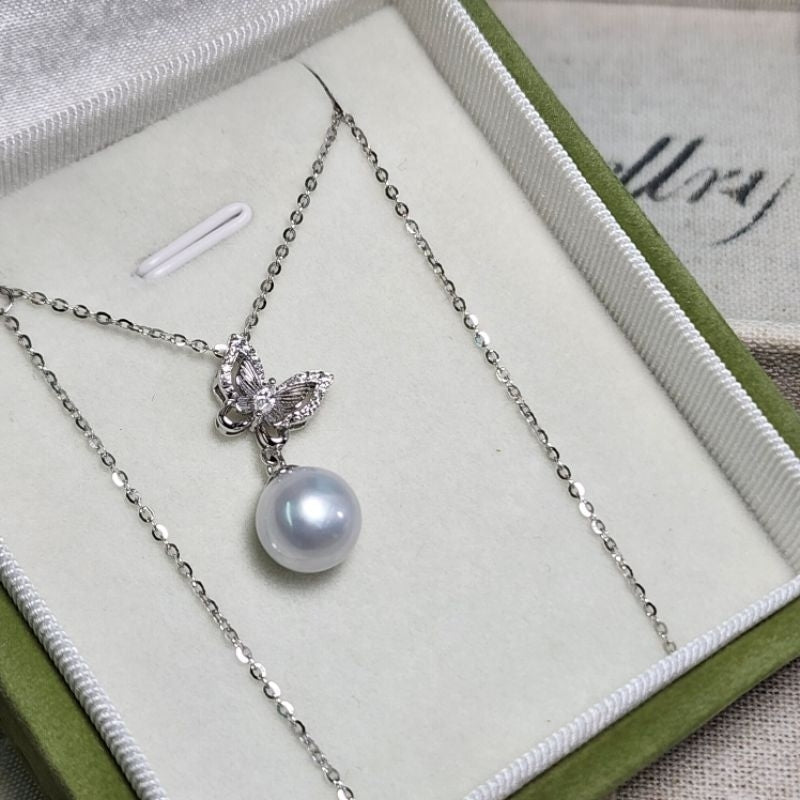 "Fly Me To The Moon" 6A Premium Freshwater Pearl 9mm-9.5mm Necklace