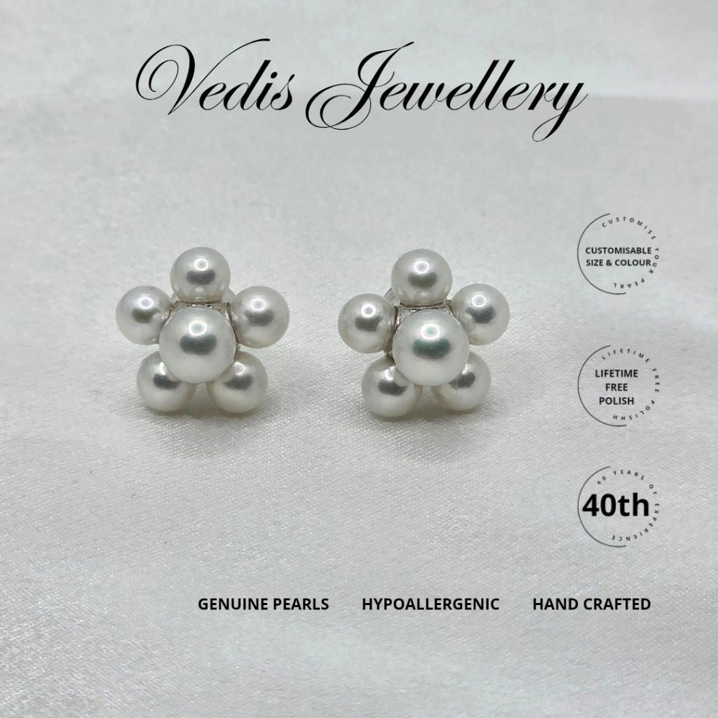 "Freyja" 4-5.5mm Certified Premium Freshwater Pearl Earrings