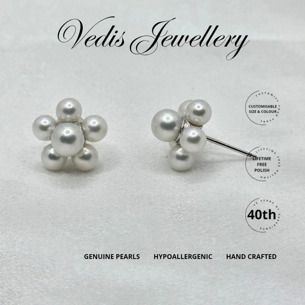 "Freyja" 4-5.5mm Certified Premium Freshwater Pearl Earrings