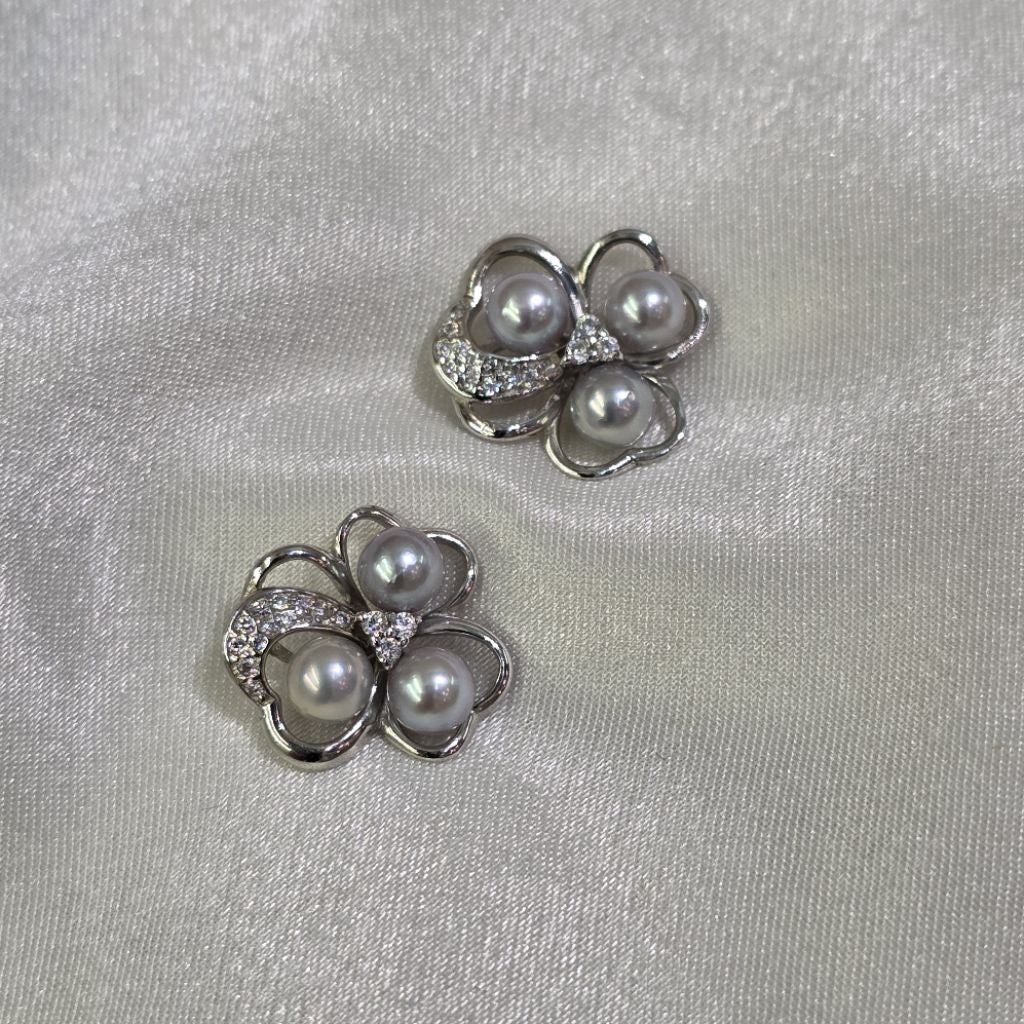 "Full of Love" 3.5-4mm Akoya Sea Pearl Earrings