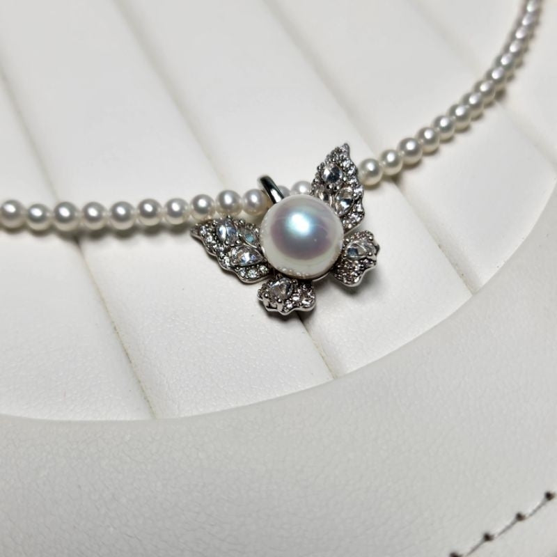 "Luxeia" Premium Freshwater Pearl Necklace with Pendant 8mm-8.5mm