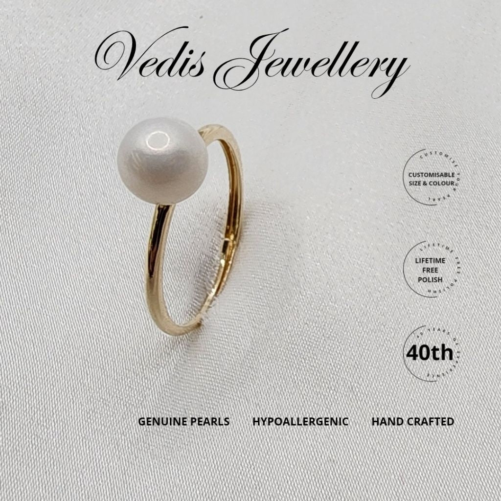 "Only One" Freshwater Pearl Ring 7mm - 7.5mm