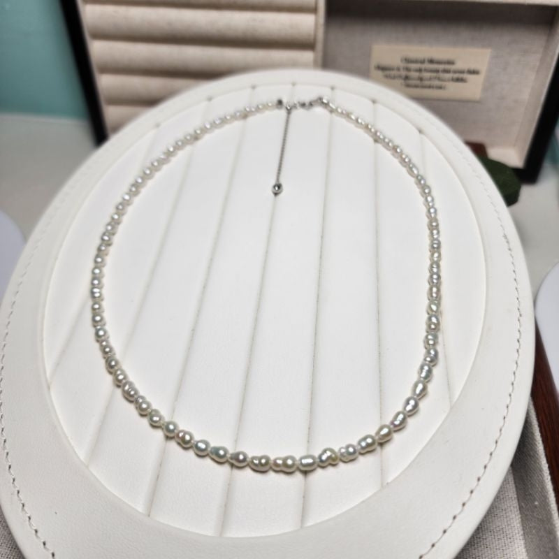 "Opalelle" Premium Freshwater Baroque Pearl Necklace 3.5mm-4mm