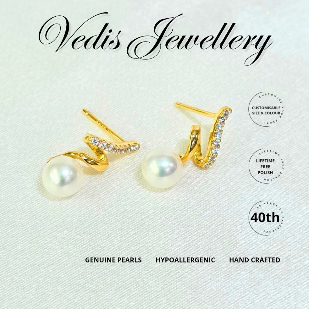 "Party Time" 6-6.5mm Freshwater Pearl Earrings