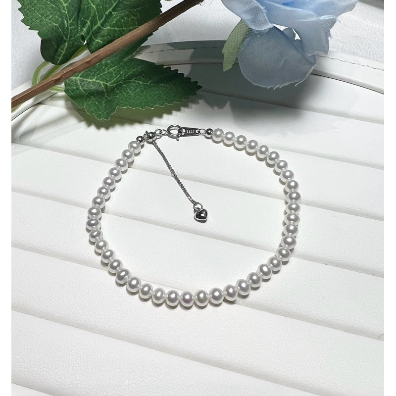 "Portrait of Grace" Natural Freshwater Pearl Bracelet 4mm - 4.5mm