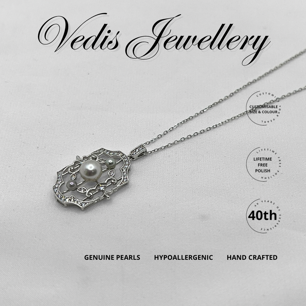 "Akoya Celestial Guard" Premium Sea Pearl Necklace 6mm - 6.5mm