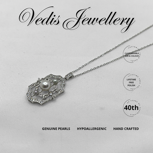 "Akoya Celestial Guard" Premium Sea Pearl Necklace 6mm - 6.5mm