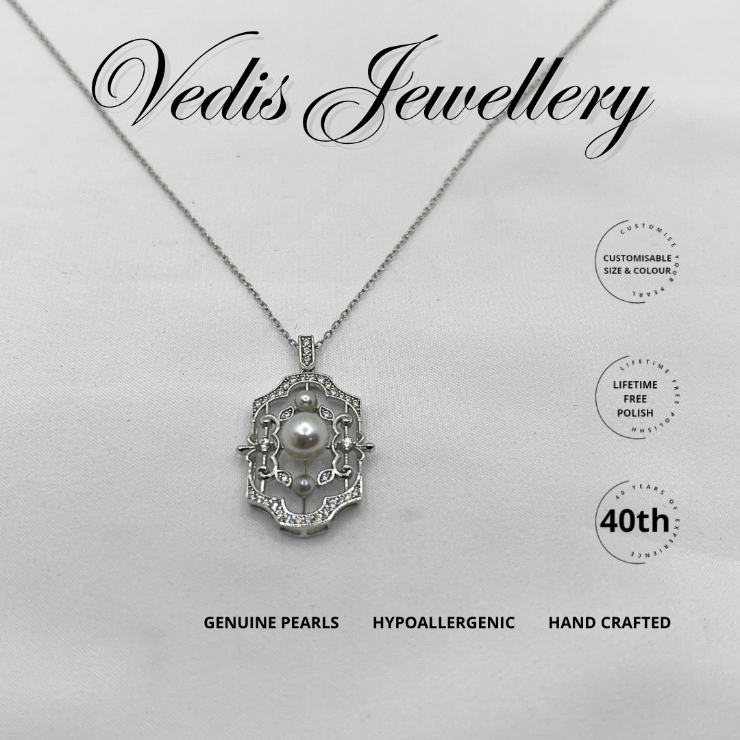 "Akoya Celestial Guard" Premium Sea Pearl Necklace 6mm - 6.5mm