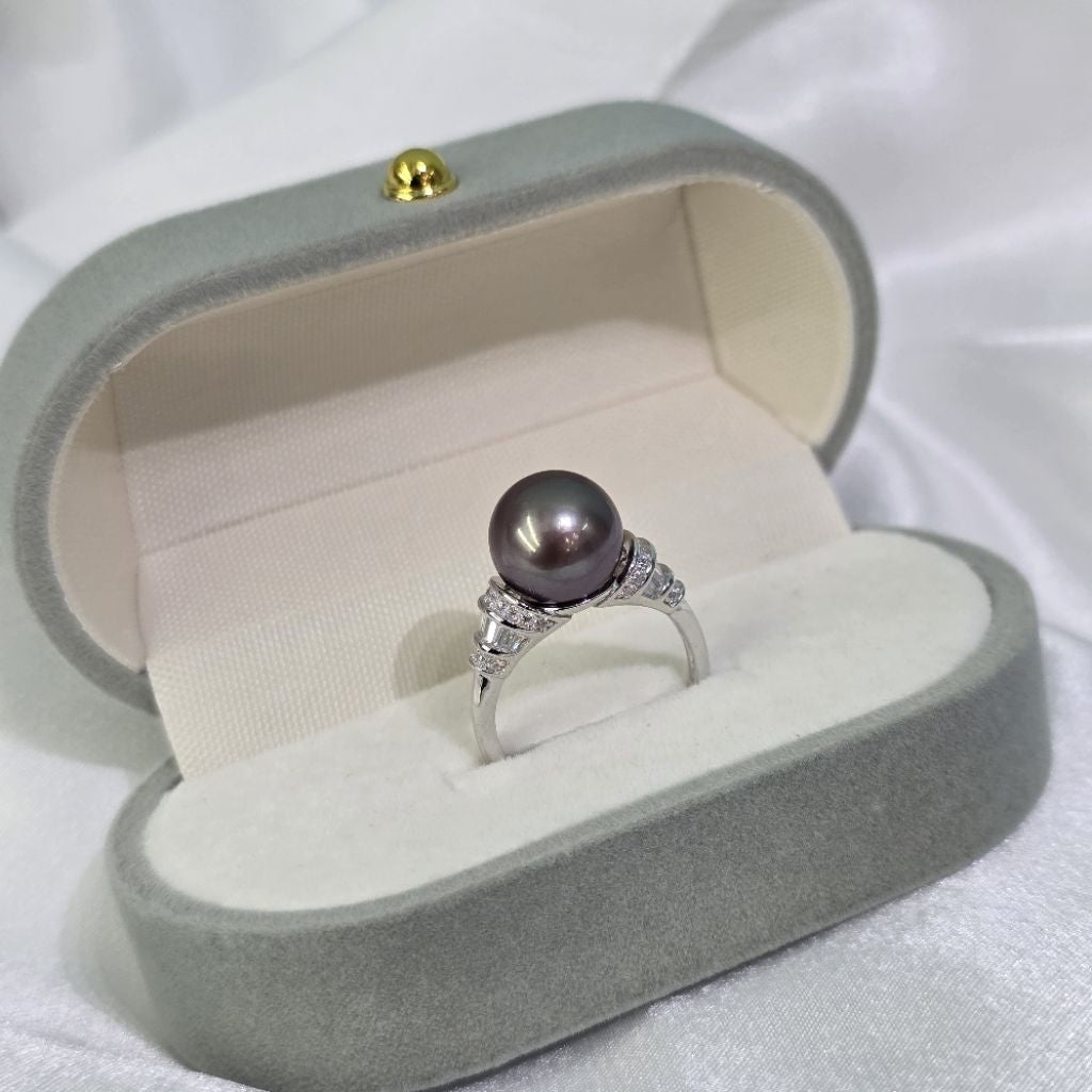 "Purple Deities" 9-9.5mm Premium Purple Freshwater Pearl Rings