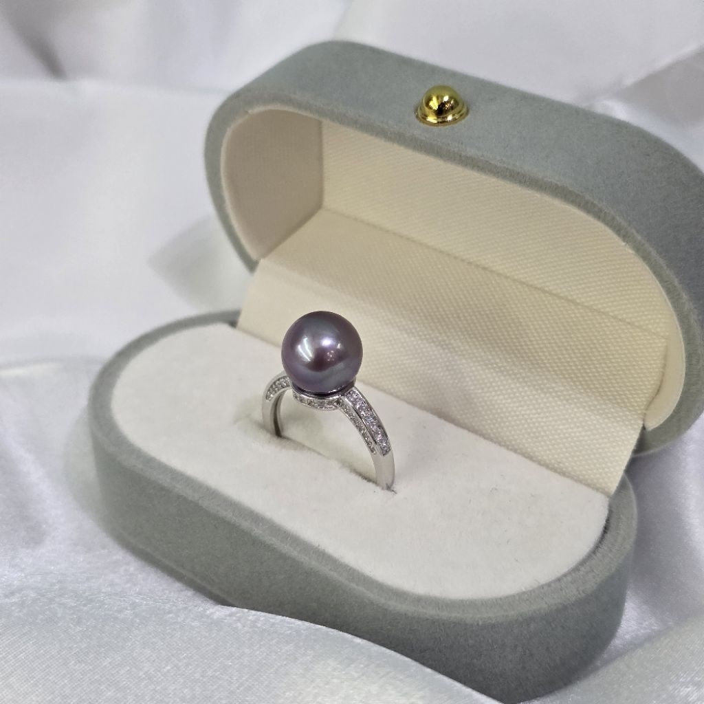 "Purple Deities" 9-9.5mm Premium Purple Freshwater Pearl Rings