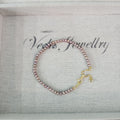 "Purplish Grain" Premium Freshwater Pearl 3mm-3.5mm Bracelet