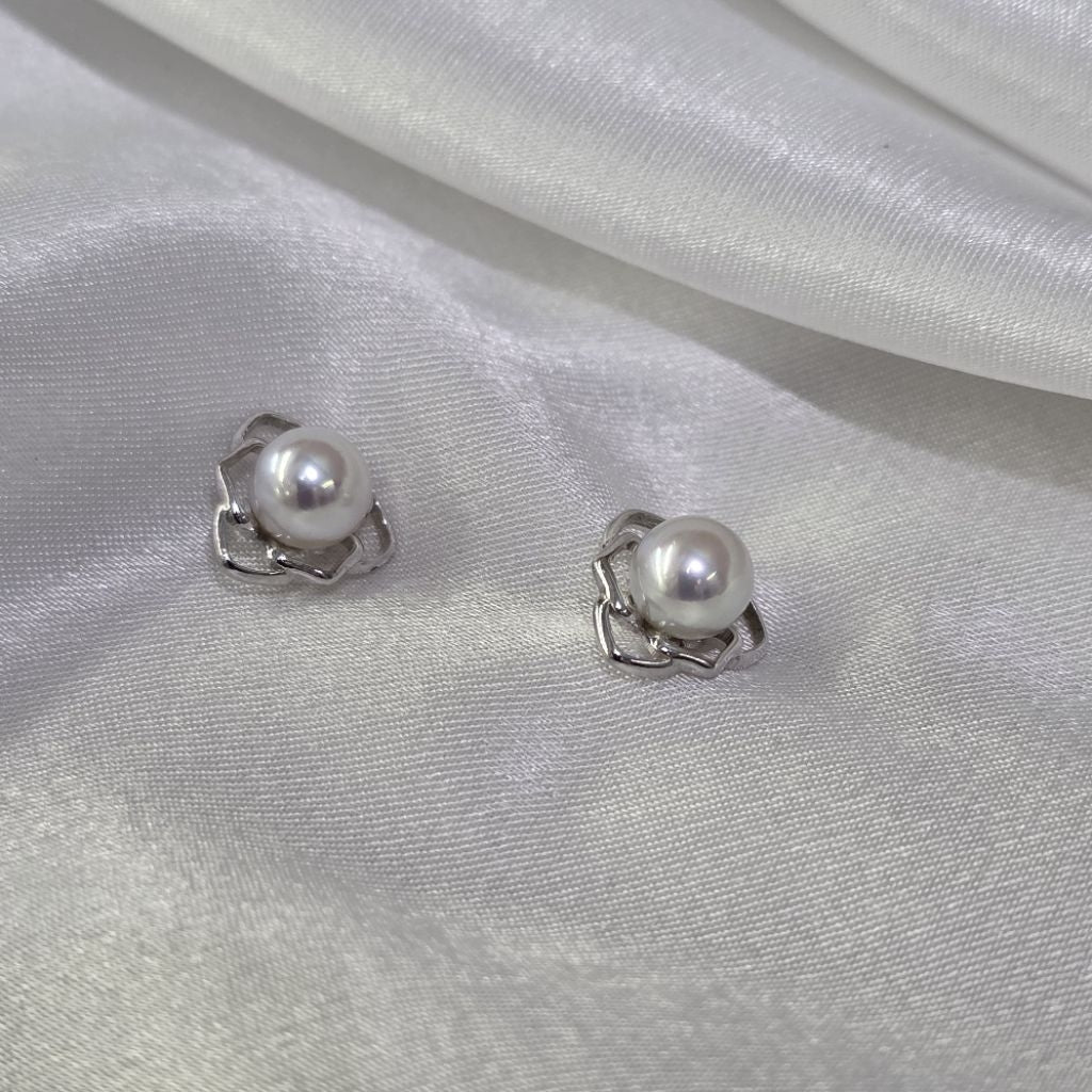 "Queen Bee" 6-6.5mm Premium Sea Pearl Earrings