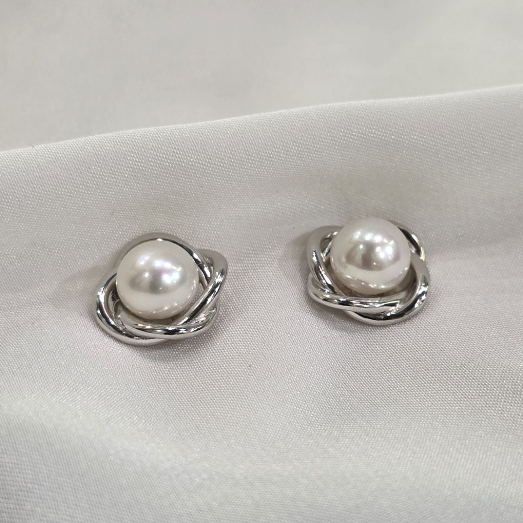 "Romancing" 8-8.5mm Premium Freshwater Pearl Earrings