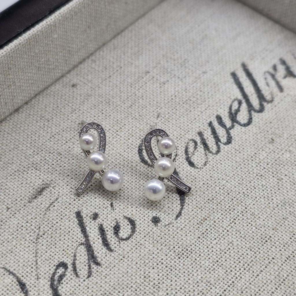 "Samaritan" 3.5-4.5mm Premium Freshwater Pearl Earrings