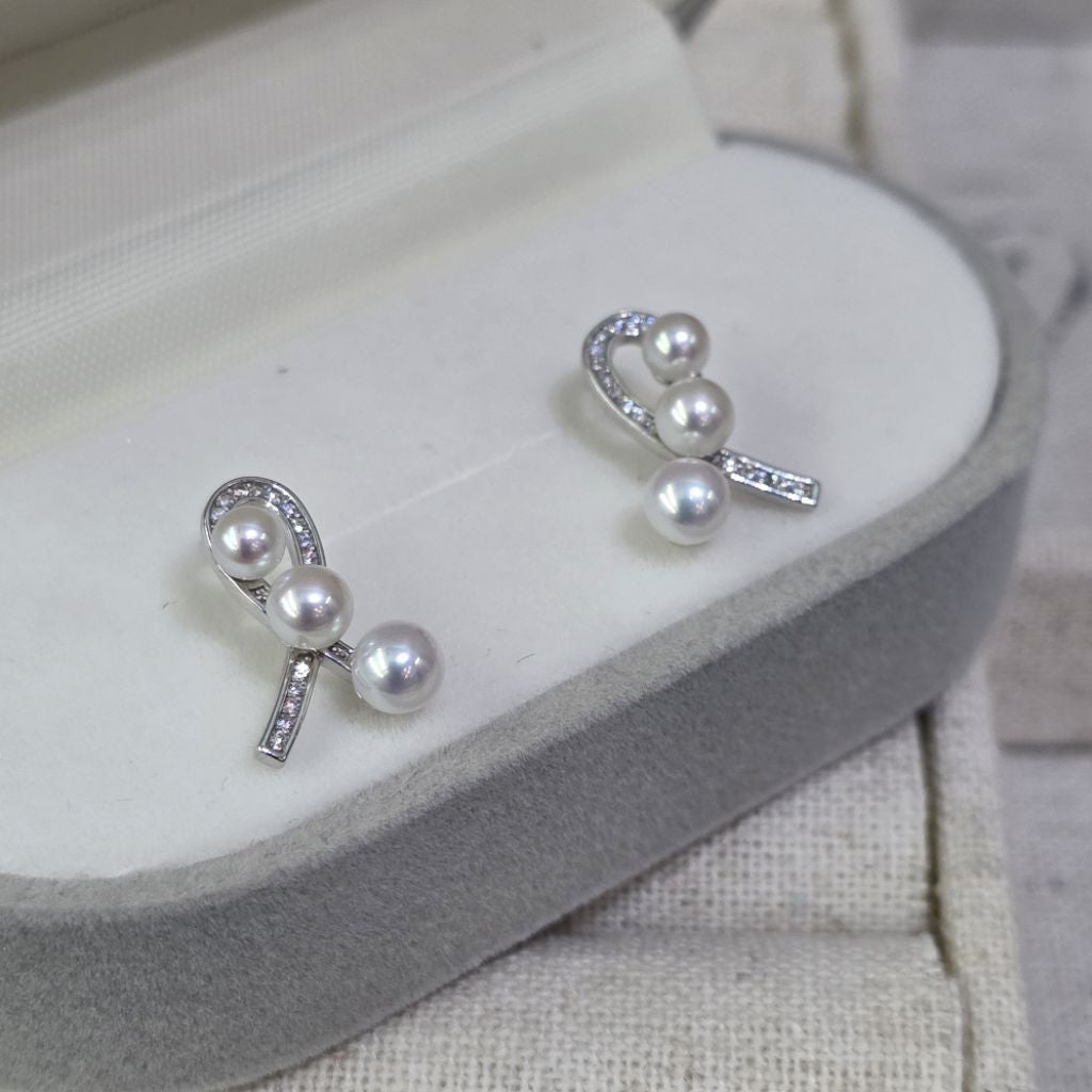 "Samaritan" 3.5-4.5mm Premium Freshwater Pearl Earrings