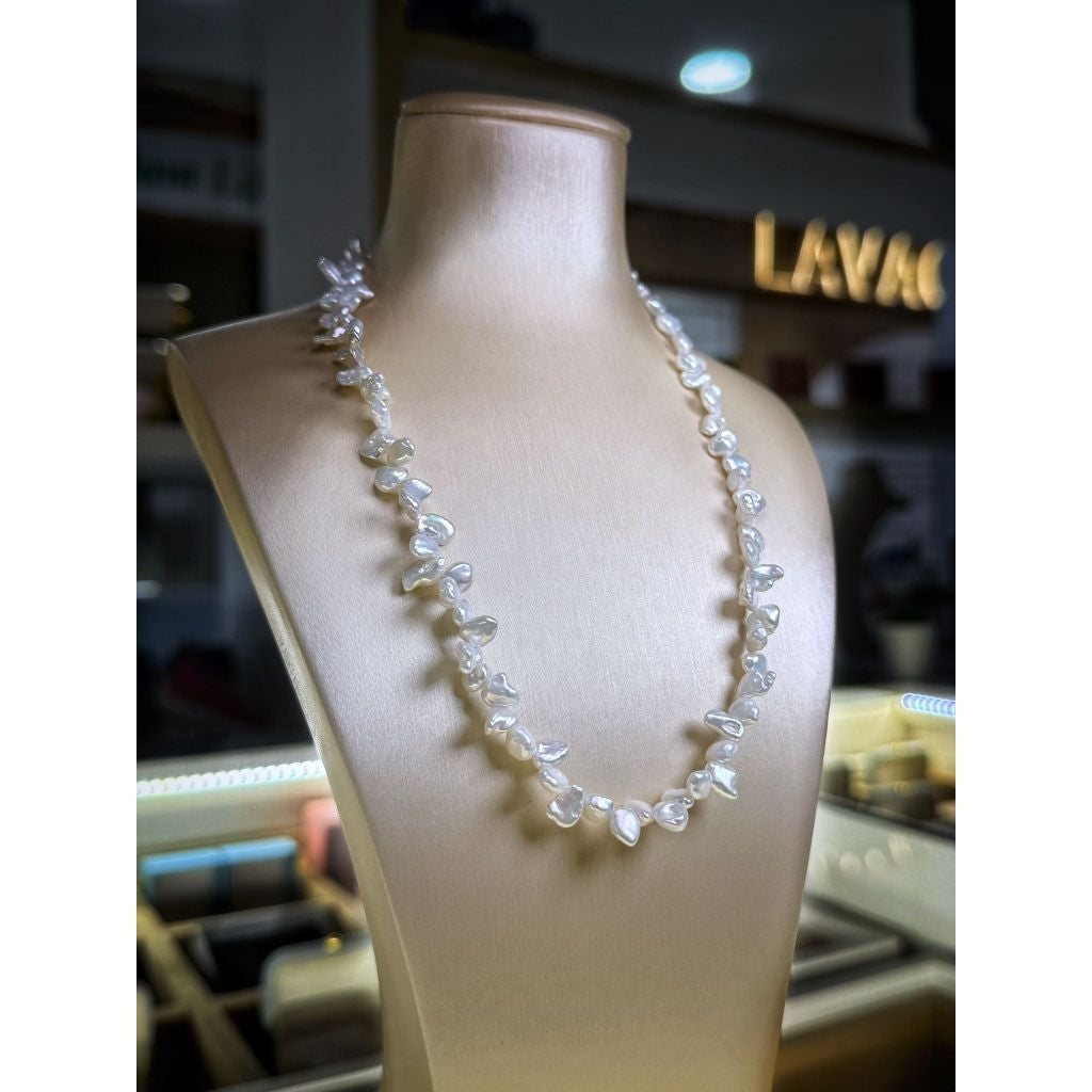 "Silver Nugget" Freshwater Pearl 38cm Choker cum Bracelet