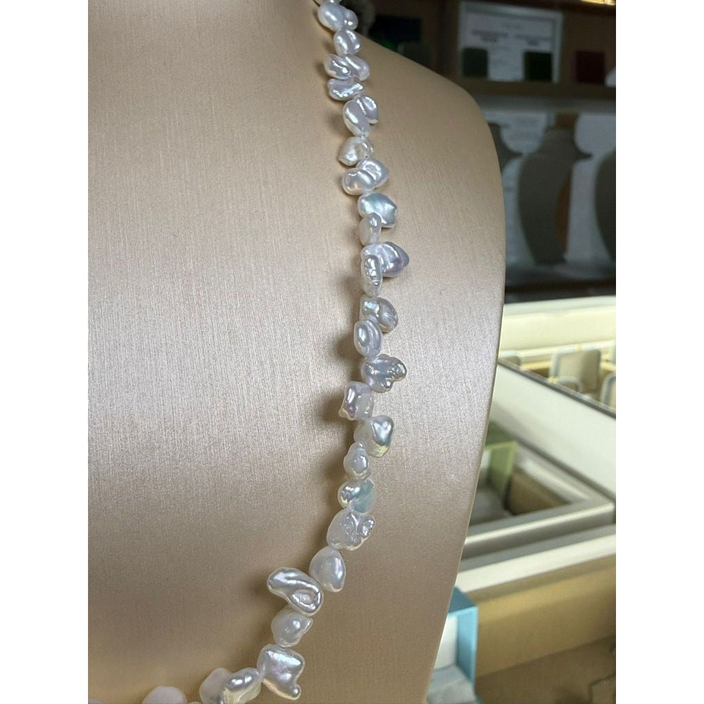 "Silver Nugget" Freshwater Pearl 38cm Choker cum Bracelet