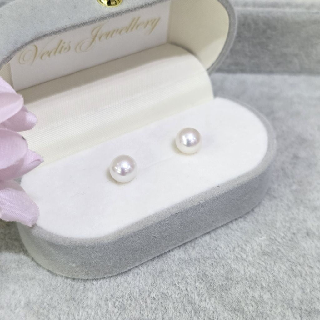 "Sphere Mini Bulb" Fresh AK Sphere Pearl Earrings