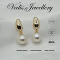 "Treasures" 6A 7.5mm-8mm Premium Freshwater Pearl Earrings
