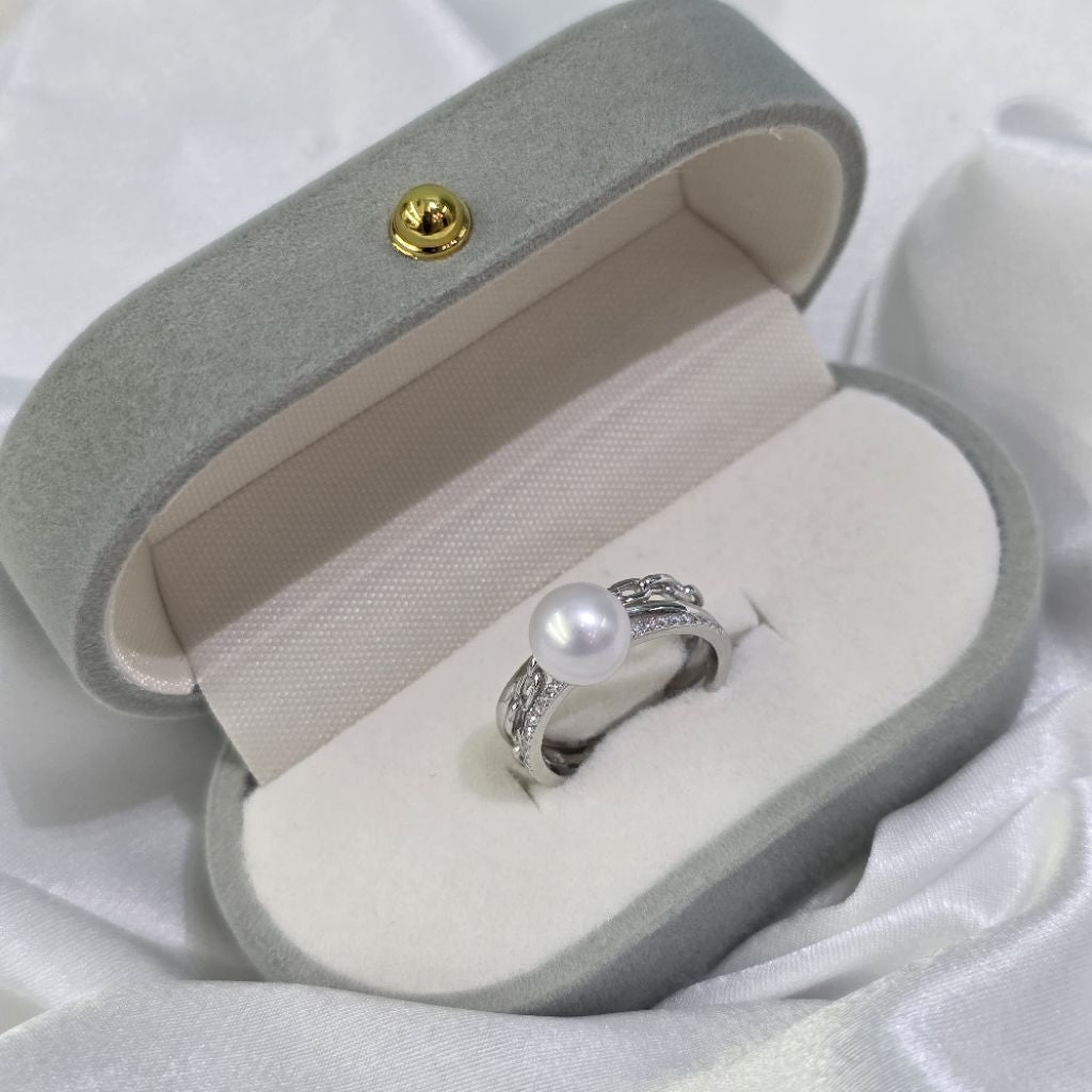 "Trinity" 7.5-8mm Premium Freshwater Pearl Rings