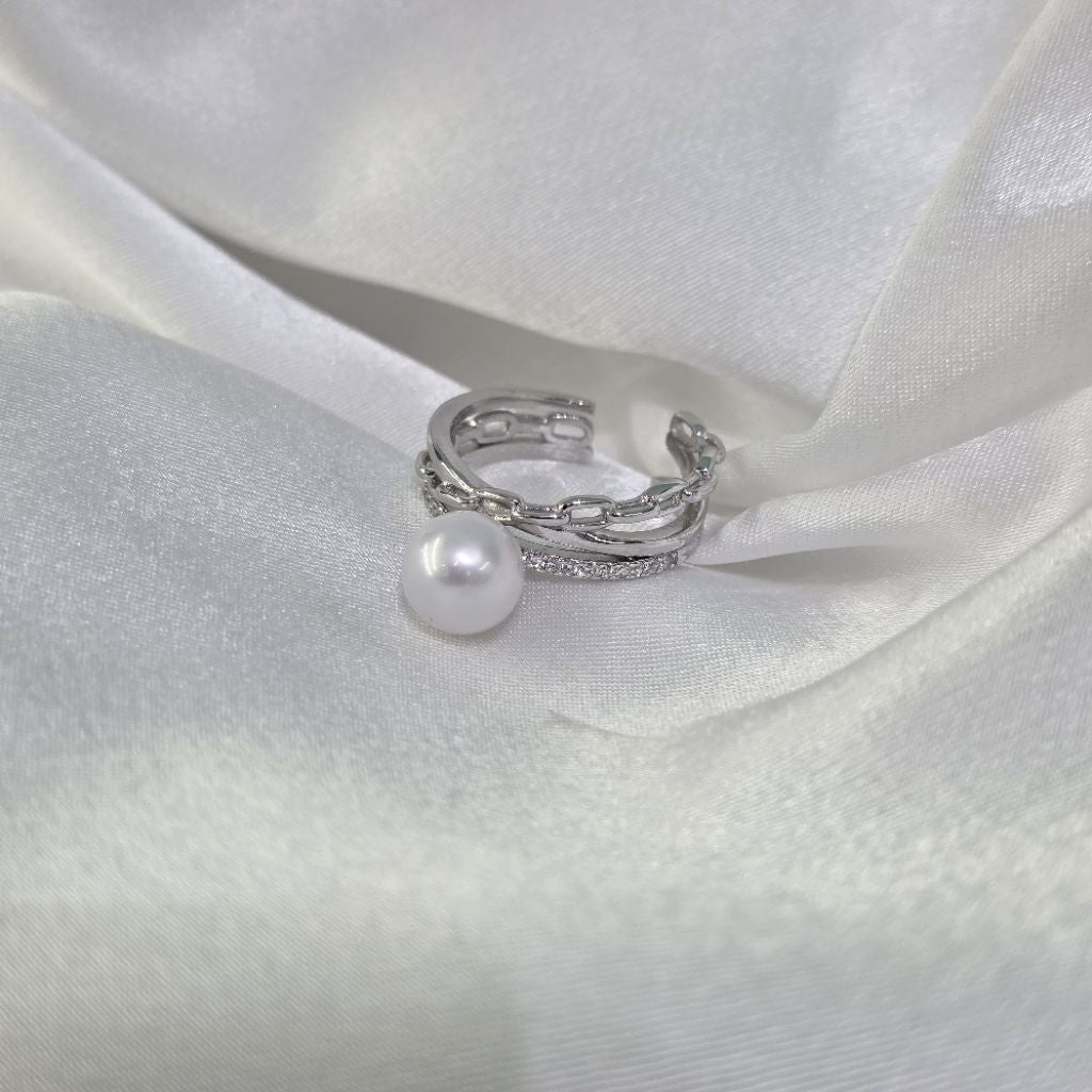 "Trinity" 7.5-8mm Premium Freshwater Pearl Rings