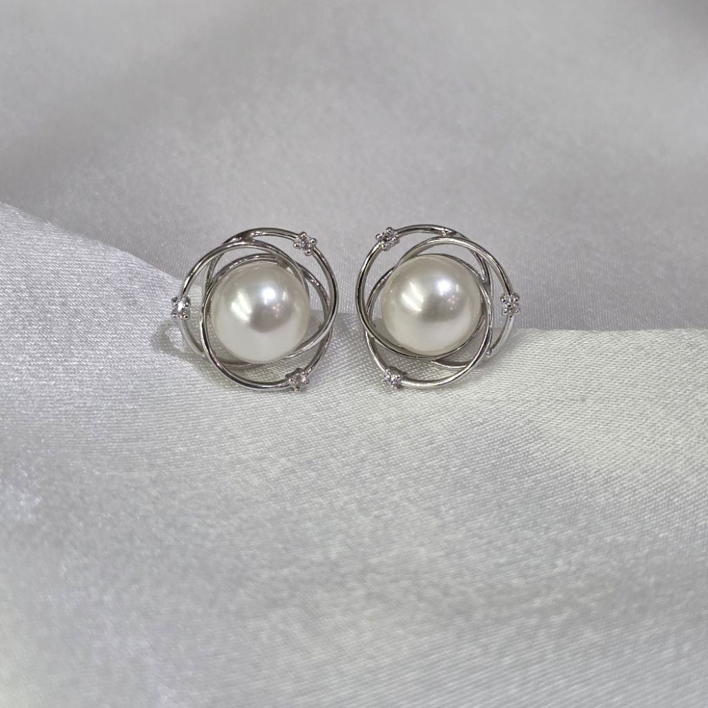 "Twilight" 8-8.5mm Premium Freshwater Pearl Earrings