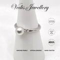 "Undivided" 6-6.5mm Certified Premium Sea Pearl Free Size Ring