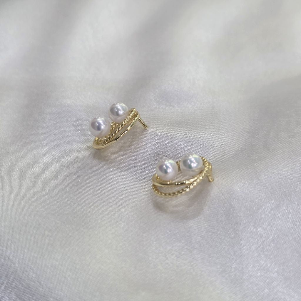 "Unify" 4-4.5mm Premium Freshwater Pearl Earrings