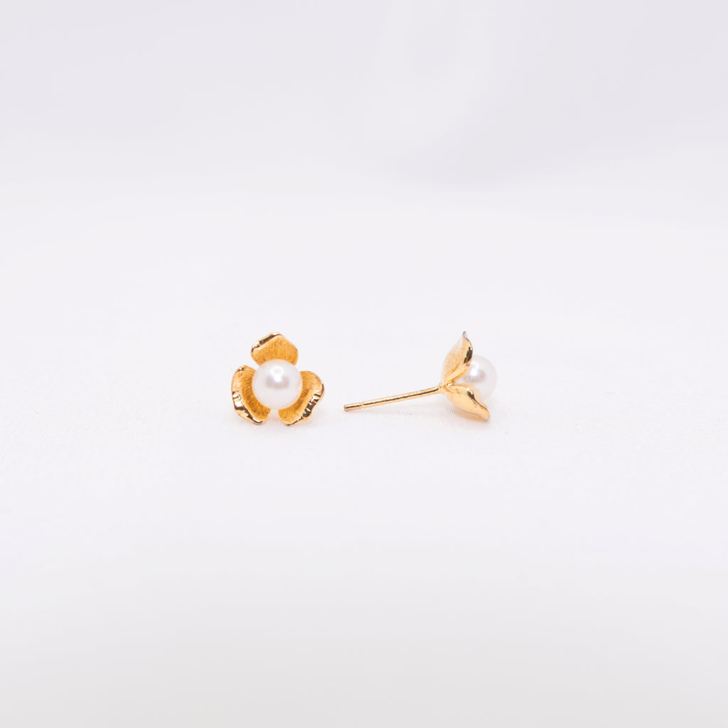 "Peony" Sea Pearl 5mm-5.5mm Earring