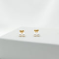 "Cherry Berry" Premium Sea Pearl Ear Studs 4mm-4.5mm Earring