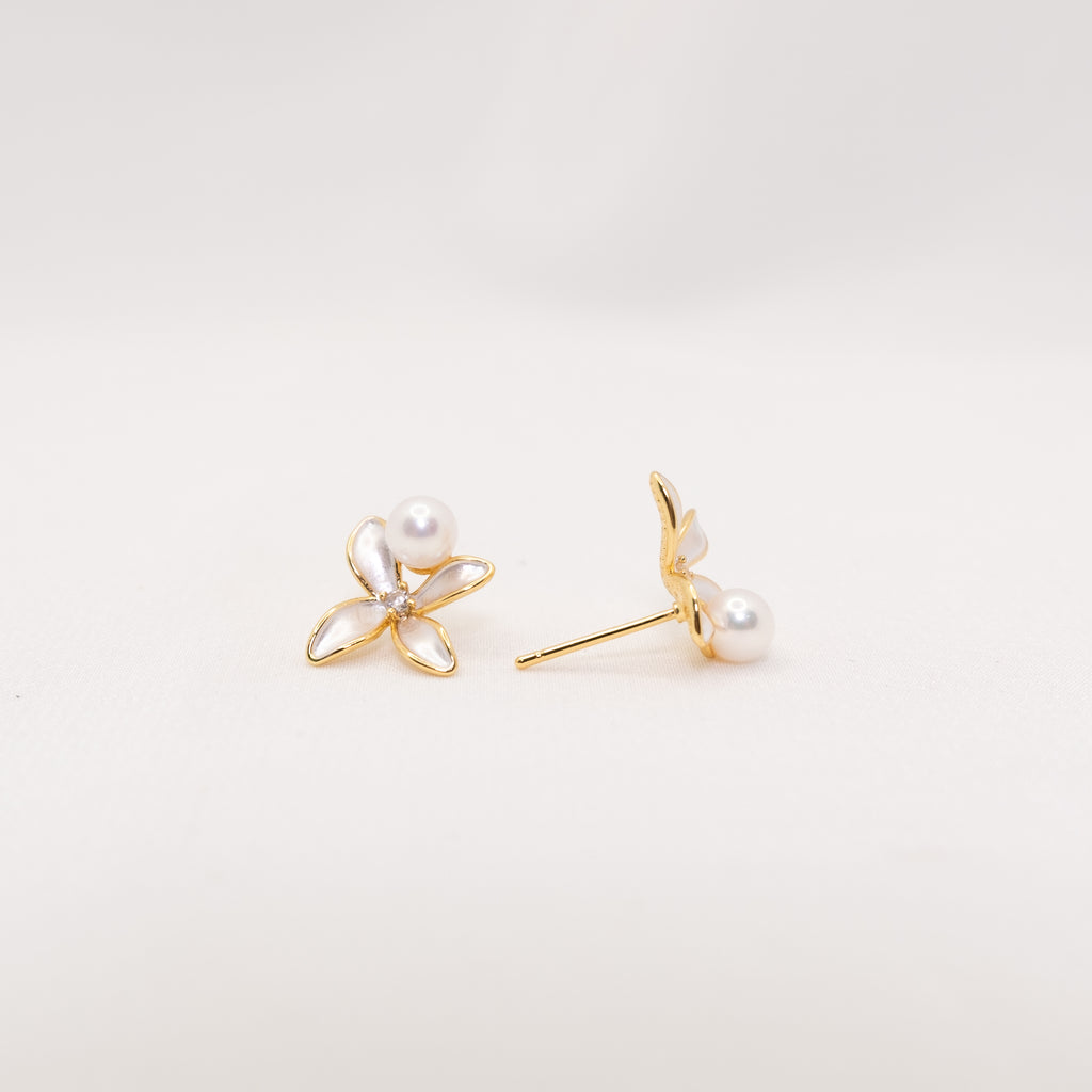 "Bluet" Premium Sea Pearl Ear Studs 5mm-5.5mm Earring