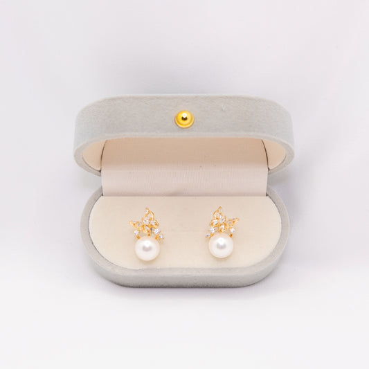 "Aurora" Premium Freshwater Pearl 8.5mm-9mm Earring