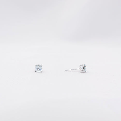 "Aqua Cube" Aquamarine Earring