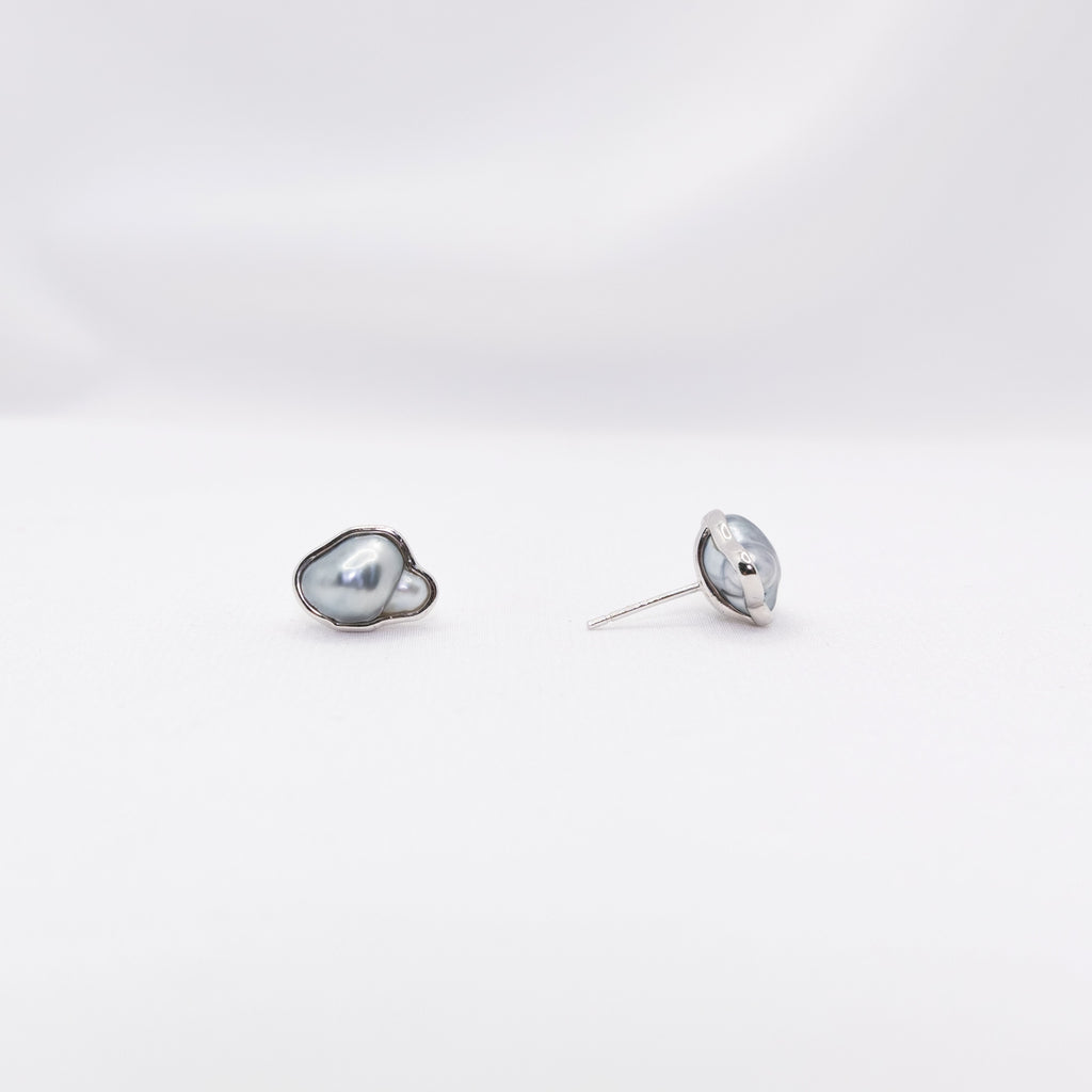 "Keshi" Sea Pearl 7mm-9mm Earring