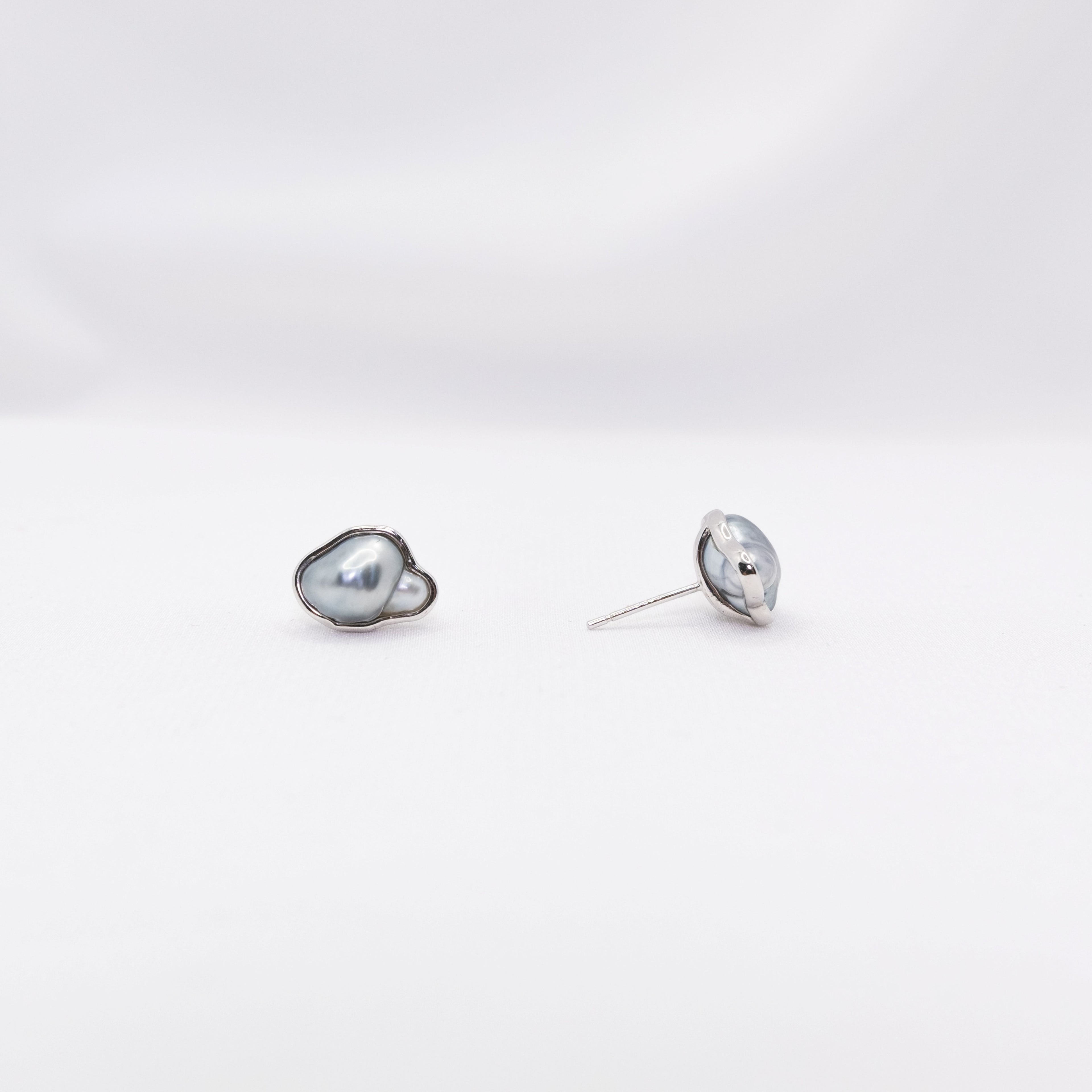 "Keshi" Sea Pearl 7mm-9mm Earring